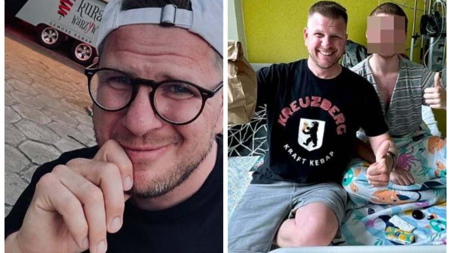 Filip Chajzder pomaga choremu chłopcu swoim kebabem. Celebryta odleciał
