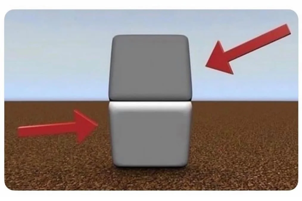 iluzja optyczna dwa szare kwadraty Cornsweet illusion