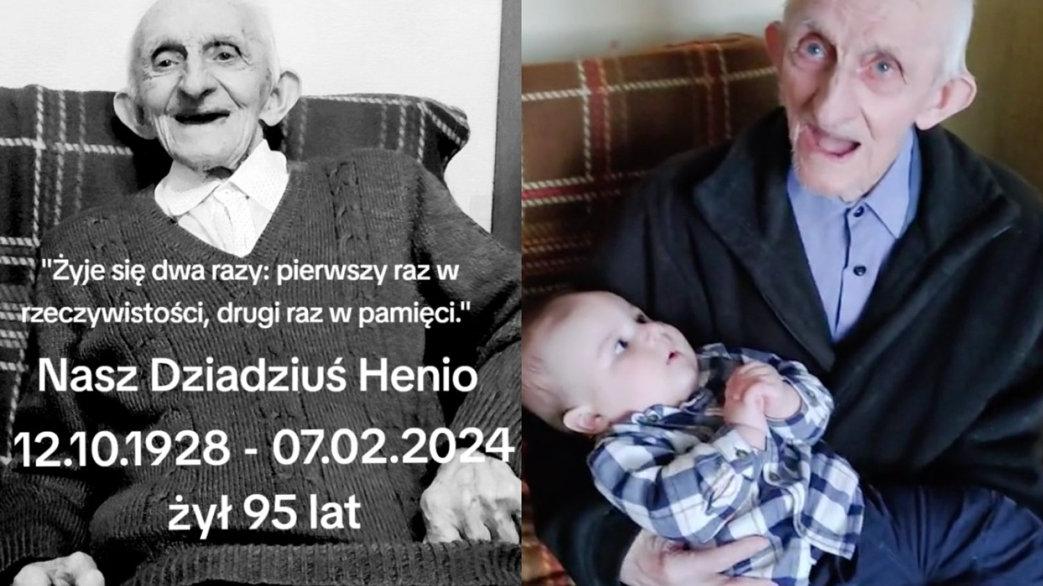 Dziadek Henryk z TikToka nie żyje. 95-latek nagrywał filmy z wnuczką