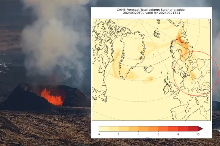 toksyczna chmura dwutlenek siarki polska kiedy islandia erupcja wulkanu mapa data toksyczna chmura dwutlenek siarki polska kiedy islandia erupcja wulkanu mapa data