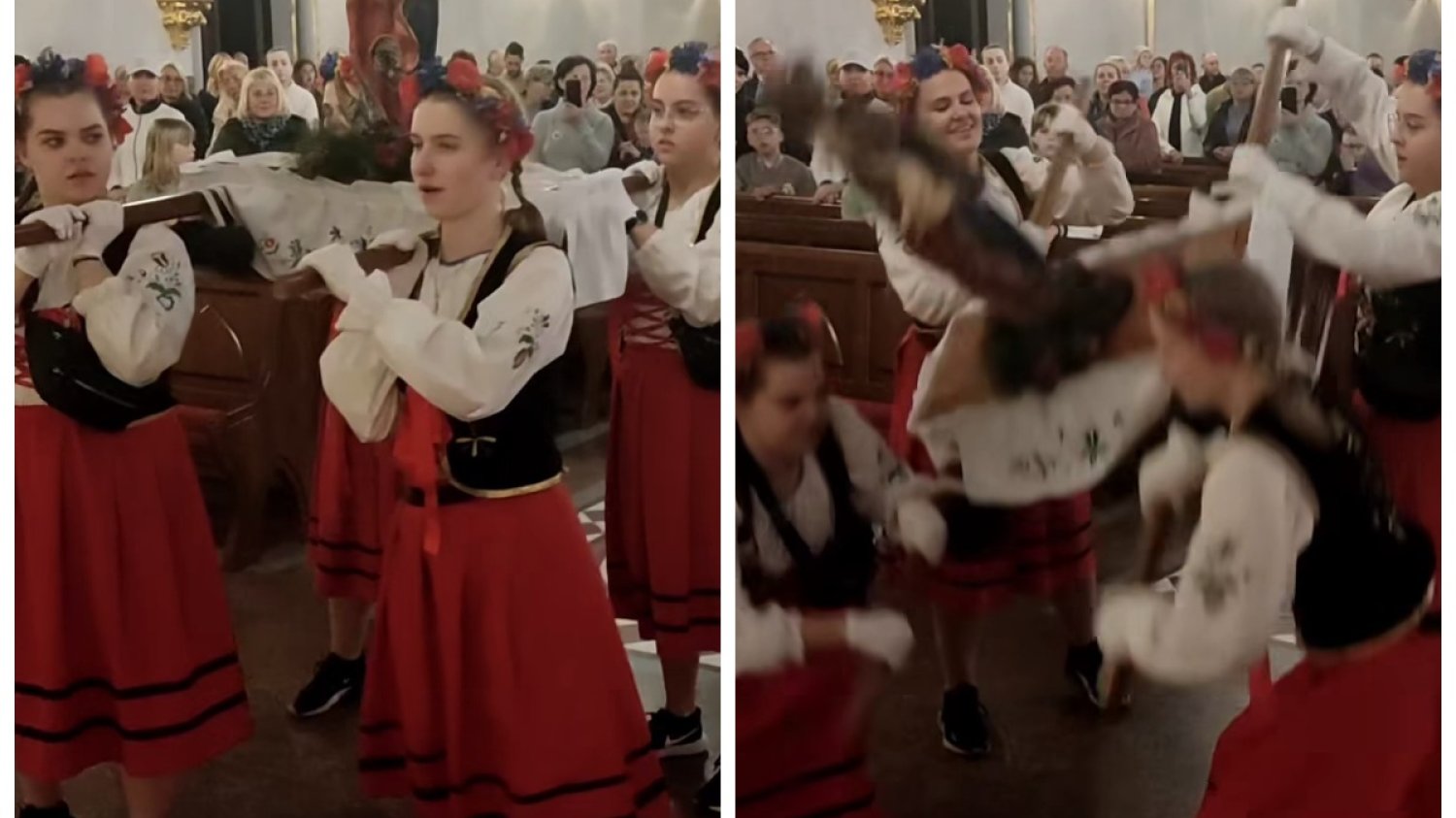 taniec z ołtarzem kabliczką ołtarzem kościół kaszuby pokłon feretron historia o co chodzi filmy