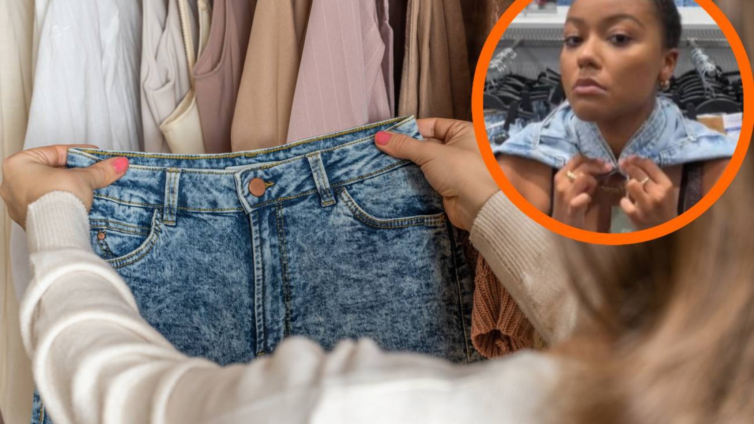 Kobieta znalazła sposób na spodnie bez przymierzania. Chodzi o szyję