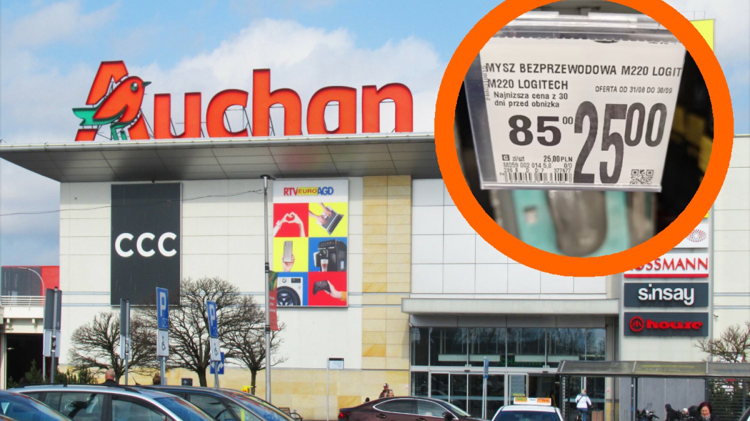 Myszka Logitech M220 Silent auchan promocja opinie