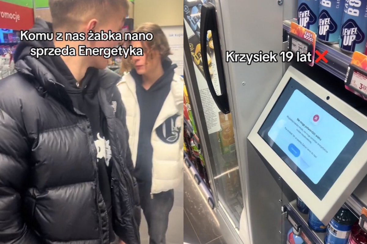 żabka nano skaner twarzy energetyki film wideo tiktok sposób oszukanie systemu