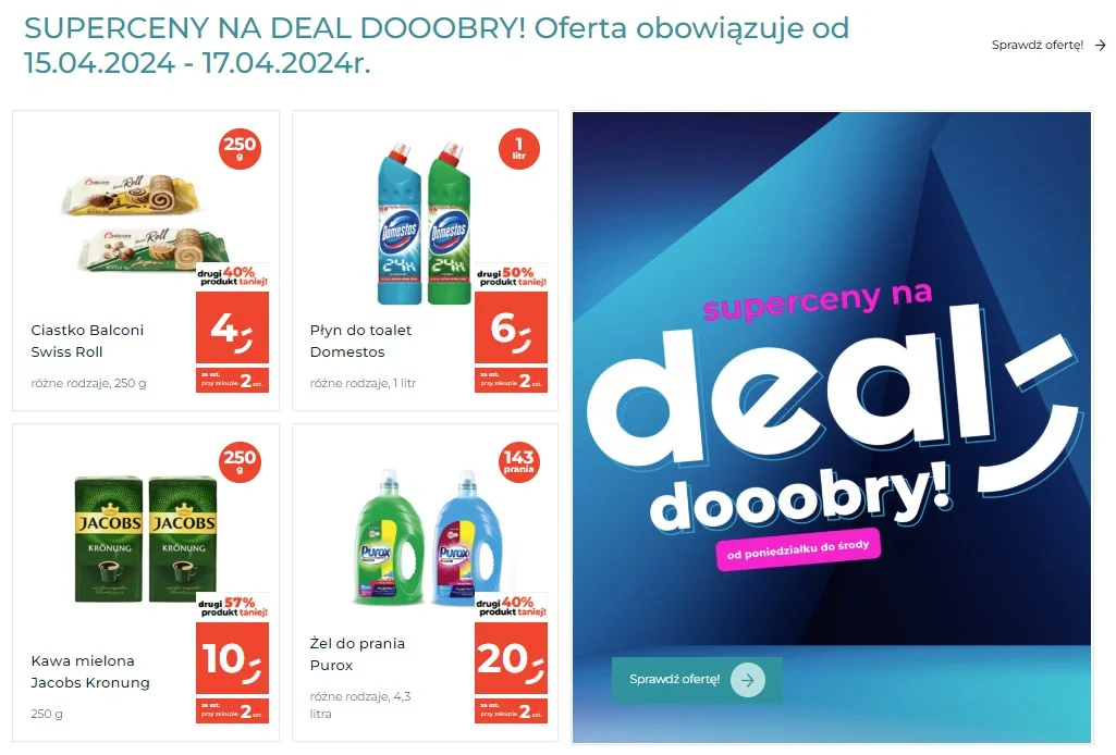 dealz promocje nowa gazetka taniej ceny kawa jacobs domestos dealz promocje nowa gazetka taniej ceny kawa jacobs domestos
