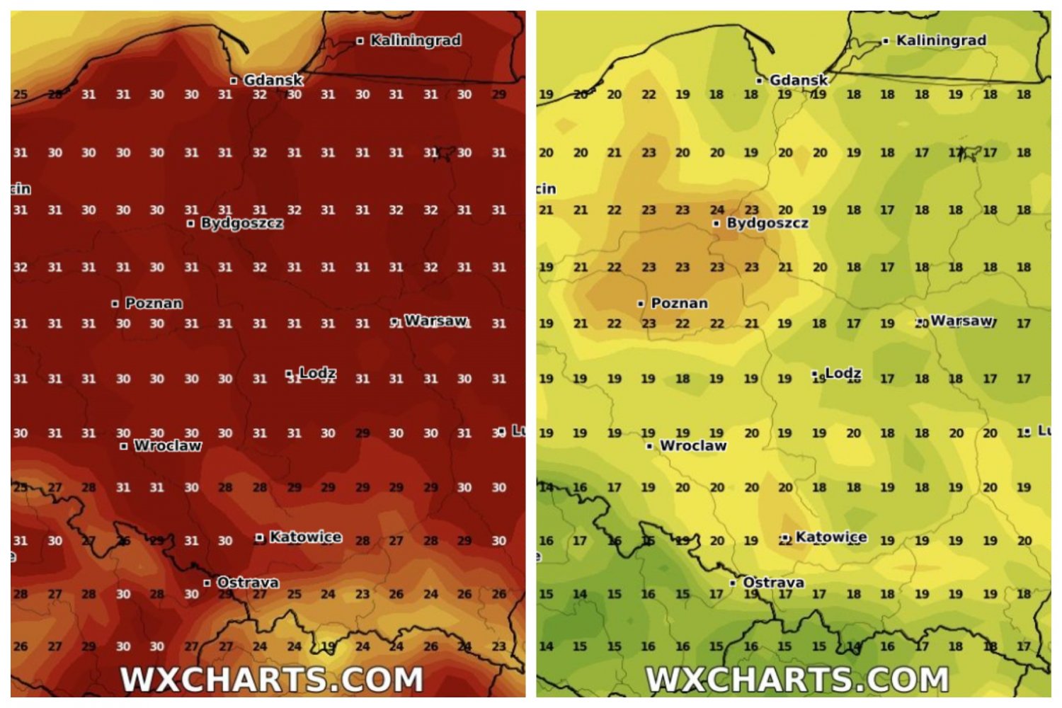 Różnica w temperaturze pomiędzy weekendem a przyszłym tygodniem będzie kolosalna. Serwis Fani Pogody podaje, że dzięki frontowi atmosferycznemu temperatura w kilka godzin może spaść z ponad 30 do około 16 stopni.