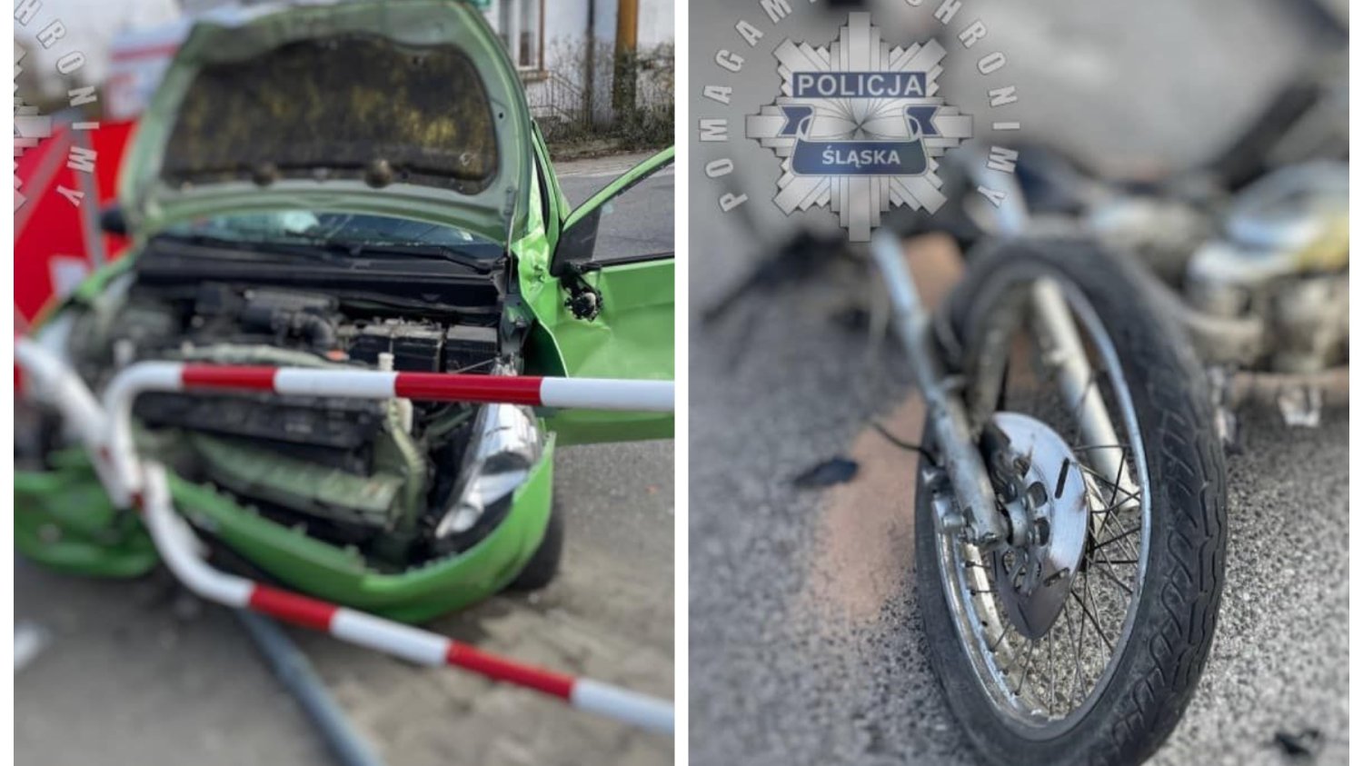 Tragiczny wypadek miał miejsce pod Częstochową. Nie żyje 16-latek, który wymusił pierwszeństwo przejazdu.
