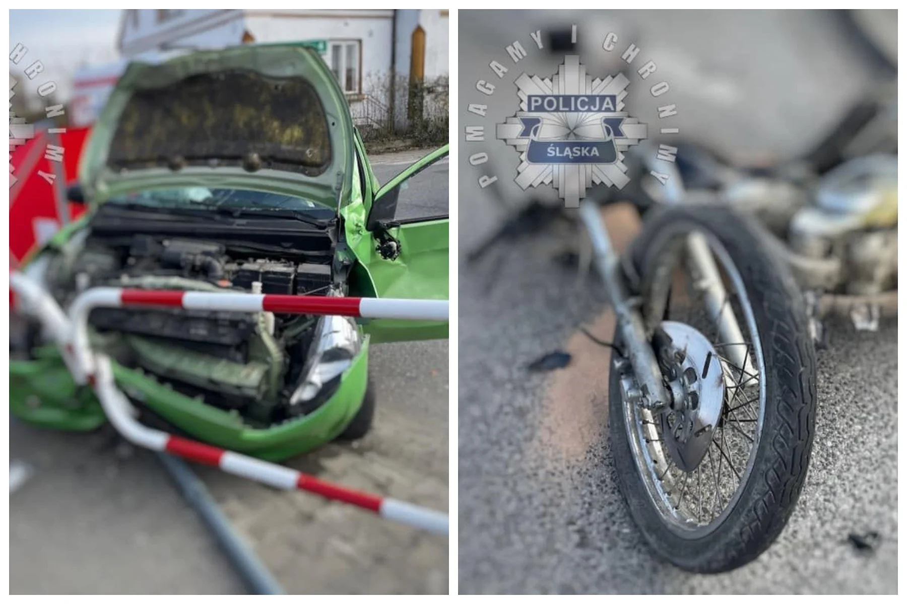 Tragiczny wypadek miał miejsce pod Częstochową. Nie żyje 16-latek, który wymusił pierwszeństwo przejazdu.