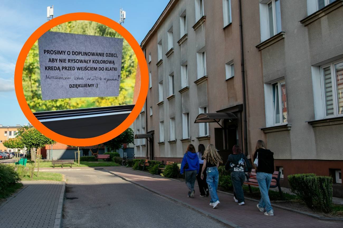 Sąsiedzi oburzyli się na dzieci. Powiesili na drzwiach kuriozalną kartkę