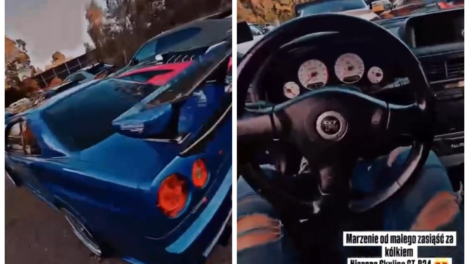 budda youtuber zatrzymanie samochody parking film wideo