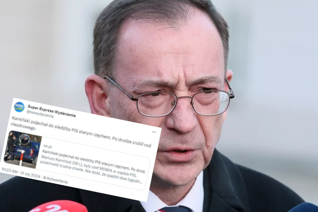 Mariusz Kamiński przyłapany przed siedzibą PiS. Pokazano, jakim samochodem przyjechał.